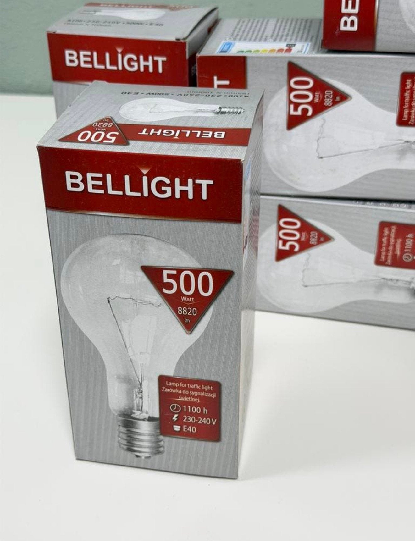 6x Bellight 500W Verkeerslichtlamp E40 230V Nieuw 500 watt !, Gloeilamp, 60 watt of meer, Nieuw, Ophalen of Verzenden