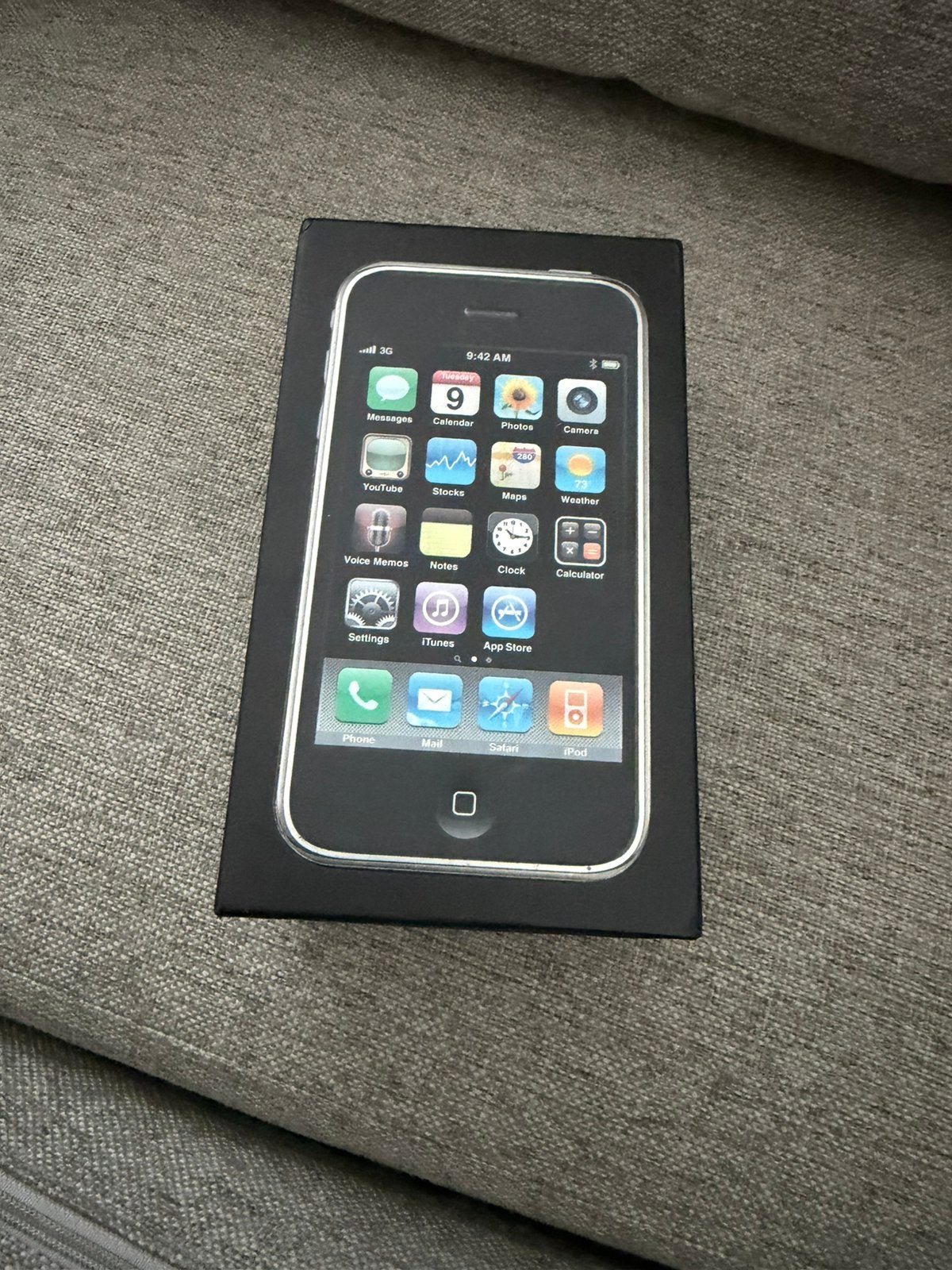Iphone 3G met originele doosje, Telecommunicatie, Mobiele telefoons | Apple iPhone, Gebruikt, Zwart, Ophalen of Verzenden, 8 GB