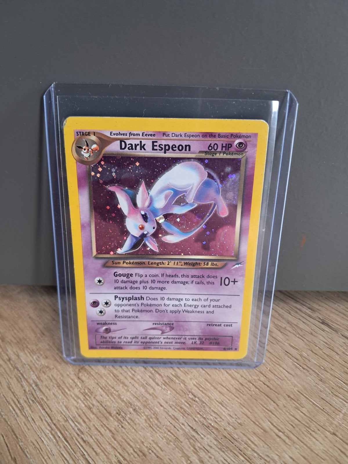 Dark Espeon #4 Pokemon Neo Destiny, Hobby en Vrije tijd, Ophalen of Verzenden, Gebruikt, Losse kaart