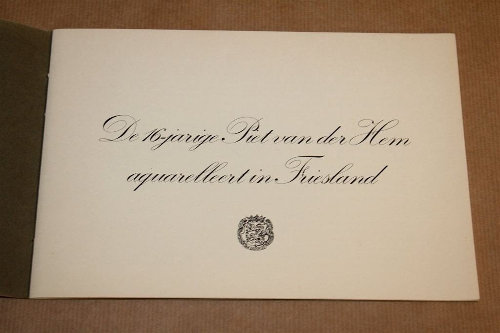 Piet van der Hem 16-Jarig — Aquarellen Friesland 10 Platen, Ophalen of Verzenden, Gelezen