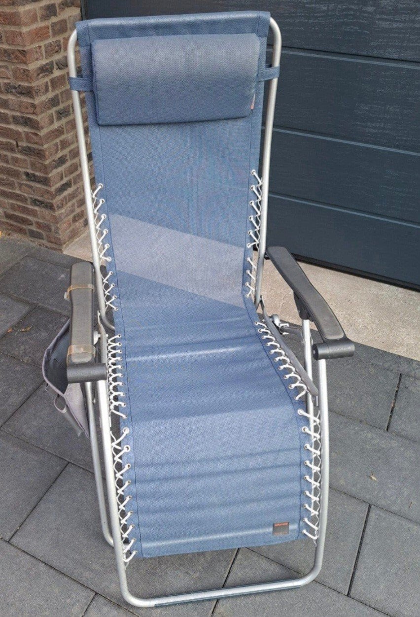 Lafuma Relaxstoel - Zo goed als nieuw - Blauw, Ophalen, Zo goed als nieuw, Textileen, Verstelbaar