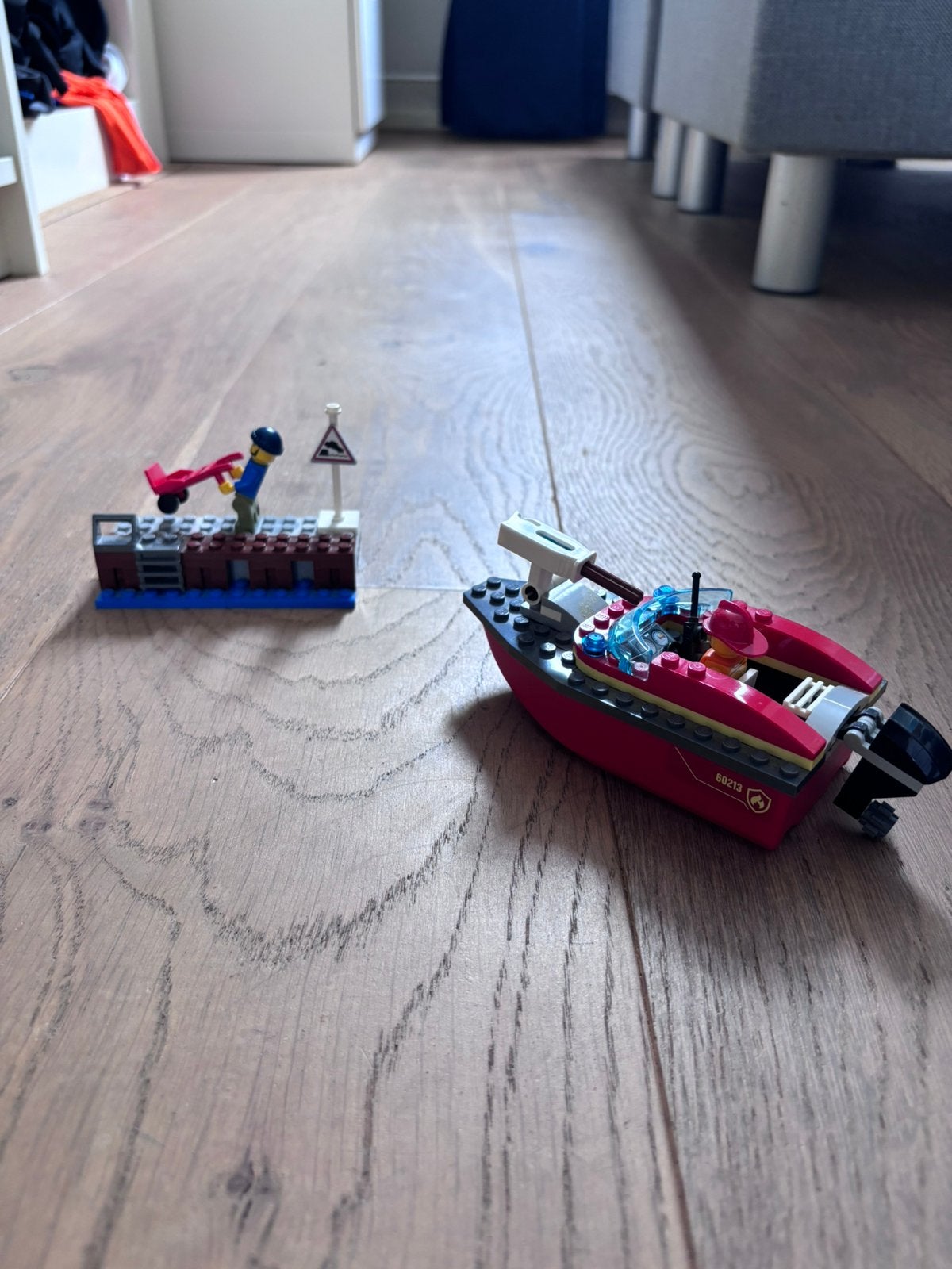 Brandweer boot met klein eilandje Lego, Ophalen of Verzenden, Zo goed als nieuw