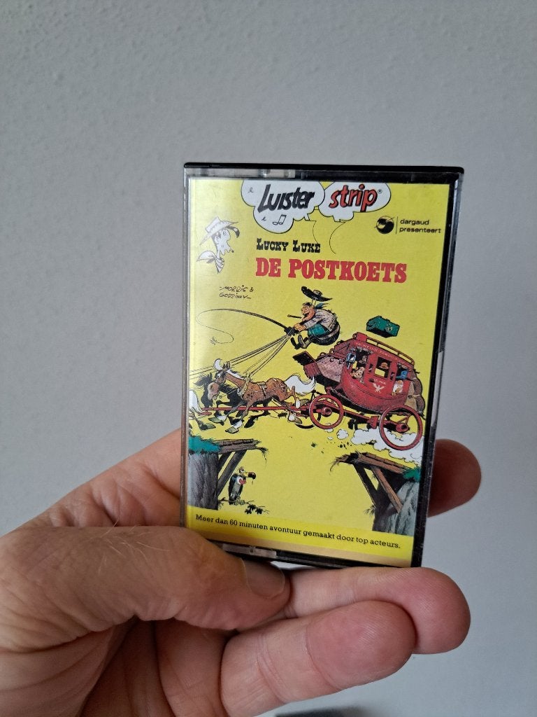 Lucky Luke Luister Strip Cassette De Postkoets, Ophalen of Verzenden, Overige figuren, Gebruikt, Overige typen