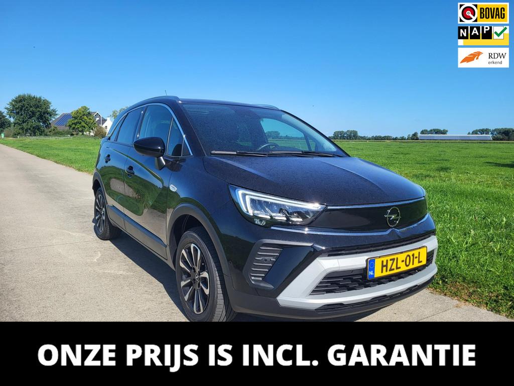 Opel Crossland 1.2 2024 15.630km achteruitrijcamera navigati, Auto's, Gebruikt, Zwart, 1199 cc, Automatische klimaatregeling