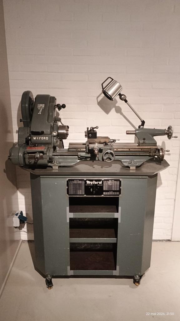 Myford Super 7, Doe-het-zelf en Verbouw, Draaibanken, Ophalen, Zo goed als nieuw, Metaaldraaibank