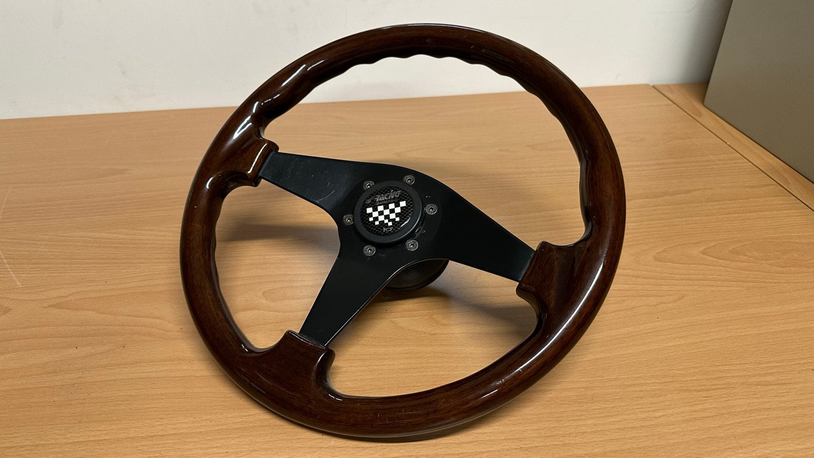 Houten sportstuur 30cm - Klassiek design naaf 20mm, Ophalen of Verzenden, Gebruikt, Universele onderdelen