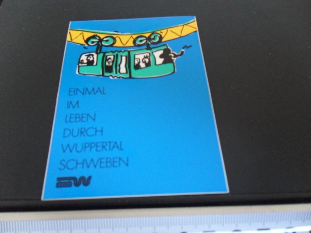sticker Duitsland einmal im leben durch Wuppertal schweben *, Ophalen, Zo goed als nieuw