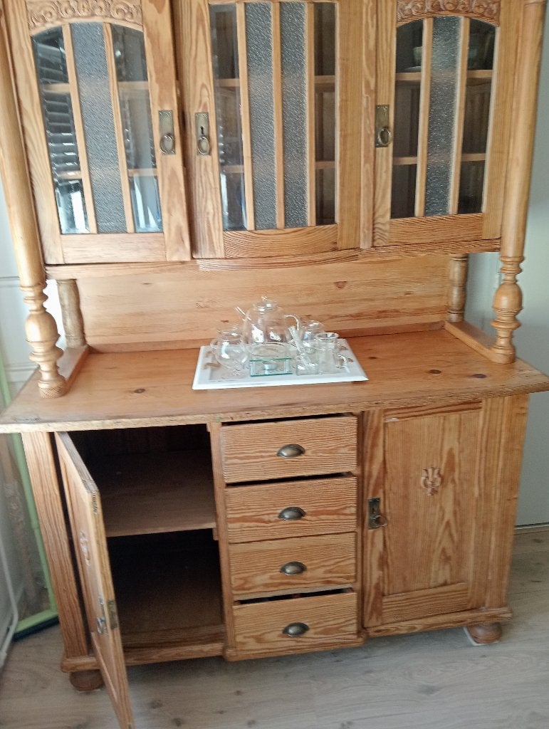 Oud grenen buffetkast, Huis en Inrichting, Kasten | Buffetkasten, Ophalen, Gebruikt, 200 cm of meer, 50 tot 100 cm