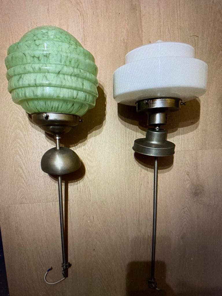 art deco lamp (wit) nog te koop, Antiek en Kunst, Antiek | Lampen, Ophalen of Verzenden
