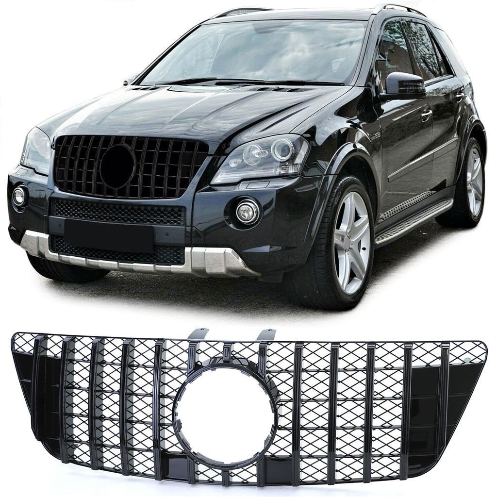 Grill Glans Zwart Voor Mercedes ML W164 Facelift 2008 t/m 20, Auto diversen, Tuning en Styling, Verzenden