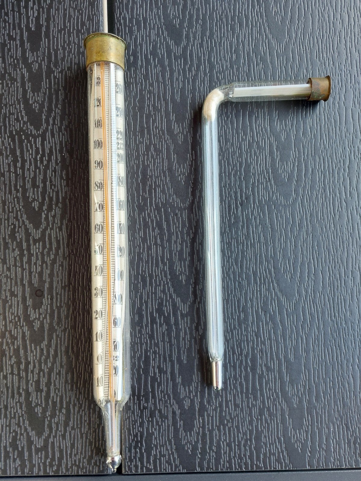 Antieke Celsius & Fahrenheit Thermometer, Ophalen, Gebruikt, Glas, Overige merken