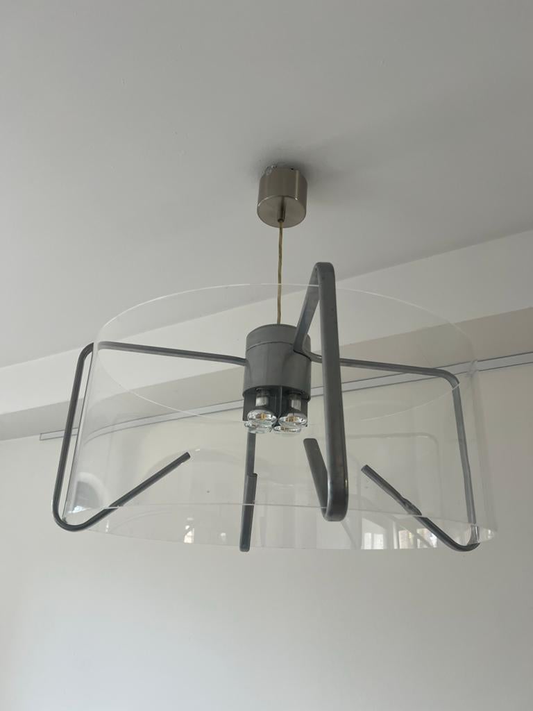 Vintage retro hanglamp, Ophalen, Mid Century Modern / Space Age, Zo goed als nieuw, Minder dan 50 cm