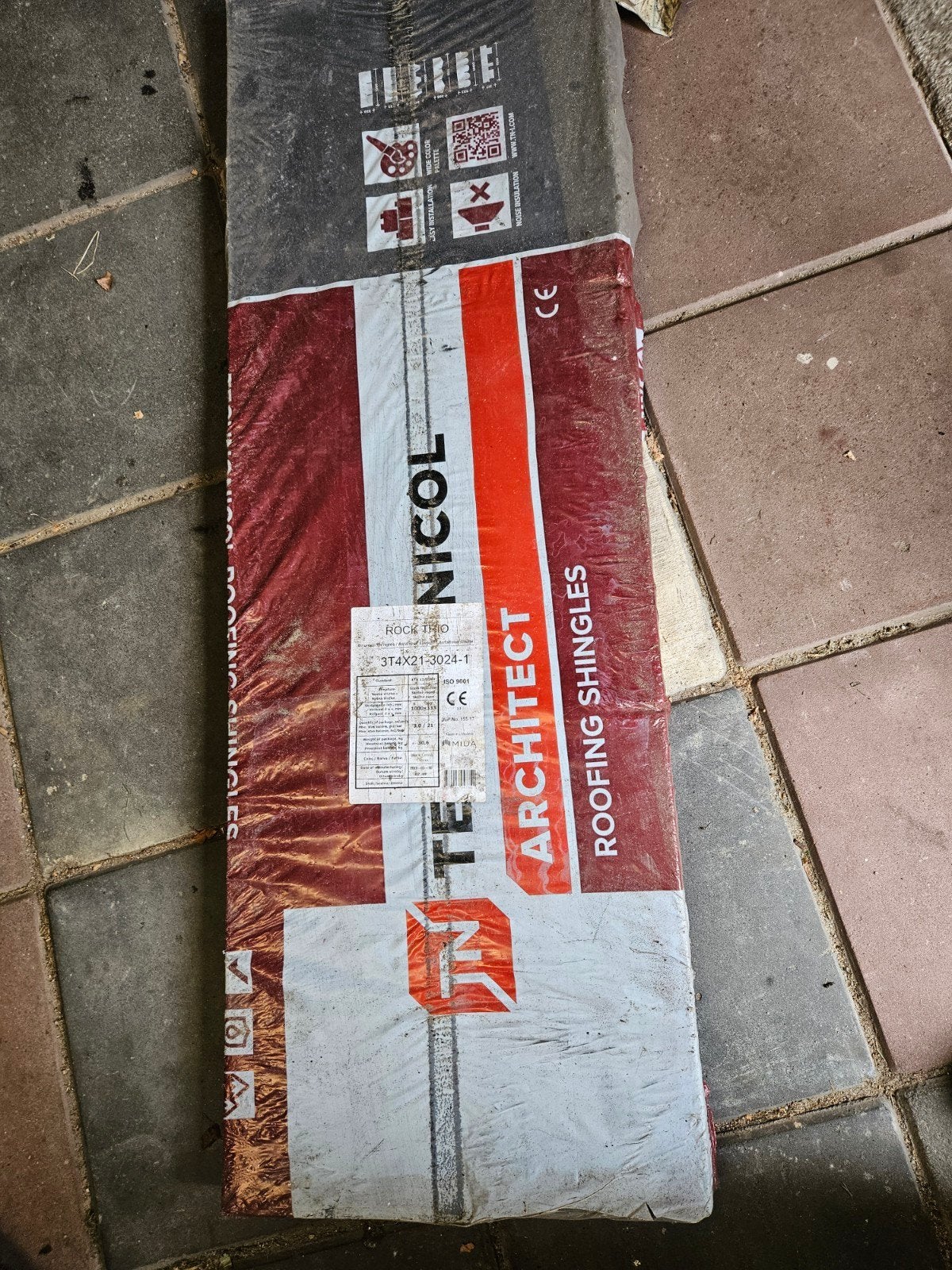 3 pakken 45TECHNONICOL ROCK TRIO Dakshingles - Zwart, Ophalen, Overige materialen, Zwart, Nieuw