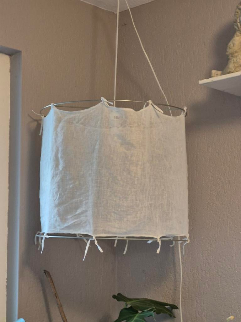 VT WONEN lamp, linnen, Ophalen of Verzenden, Wit, Rond, 25 tot 50 cm