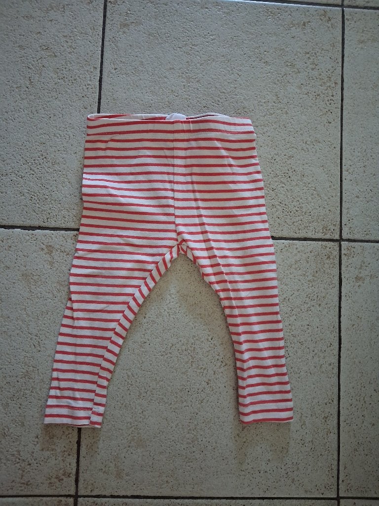 Wit gestreepte legging maat 74, Kinderen en Baby's, Babykleding | Maat 74, Ophalen, Broekje, Meisje, Zo goed als nieuw