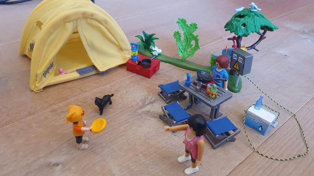 Playmobil 5435 Kampeer Vakantie met Tent, Kinderen en Baby's, Speelgoed | Playmobil, Ophalen of Verzenden, Zo goed als nieuw, Complete set