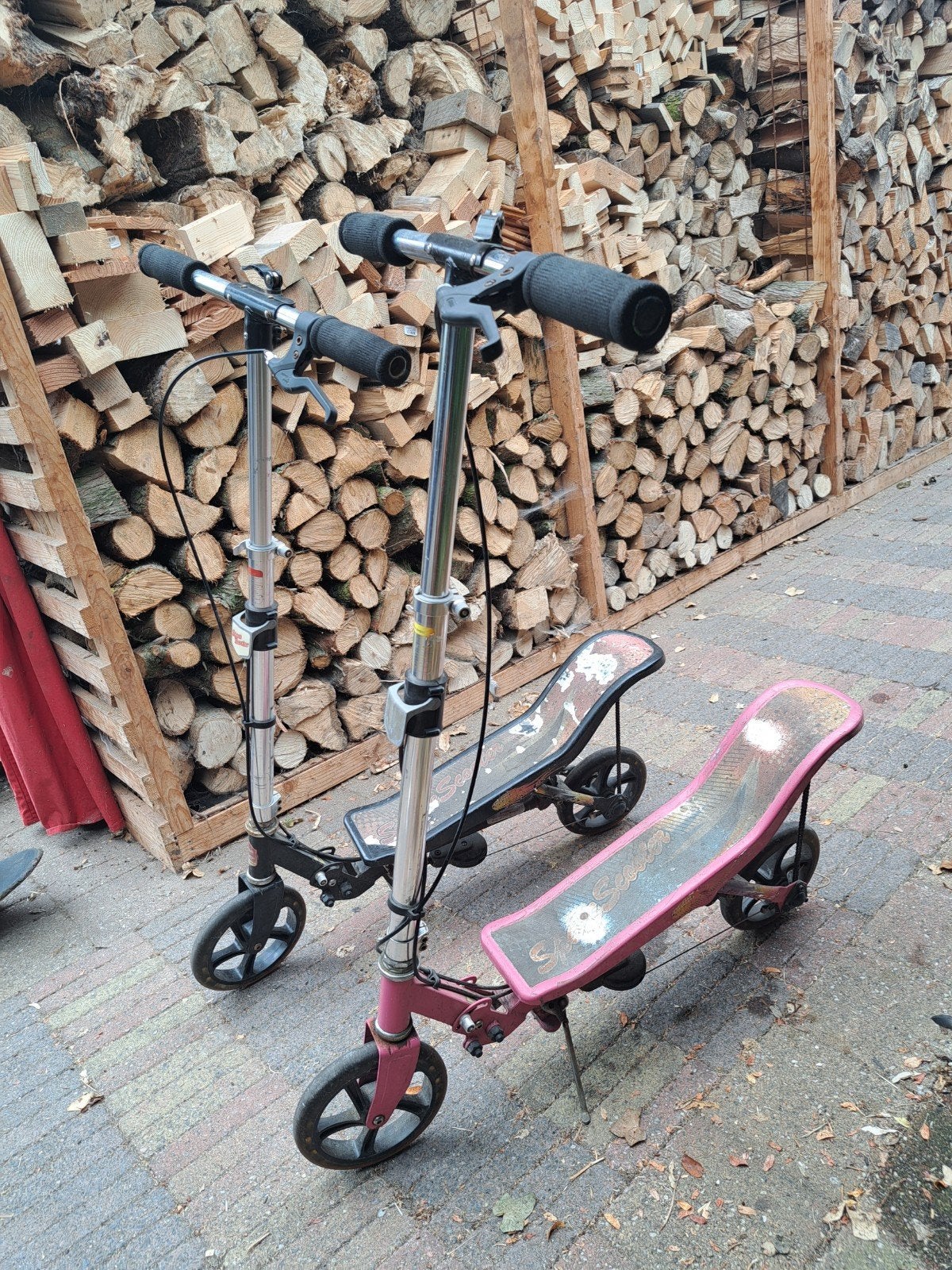 2 Space Scooters (groot model), Fietsen en Brommers, Steps, Ophalen, Gebruikt, Gewone step, Space Scooter