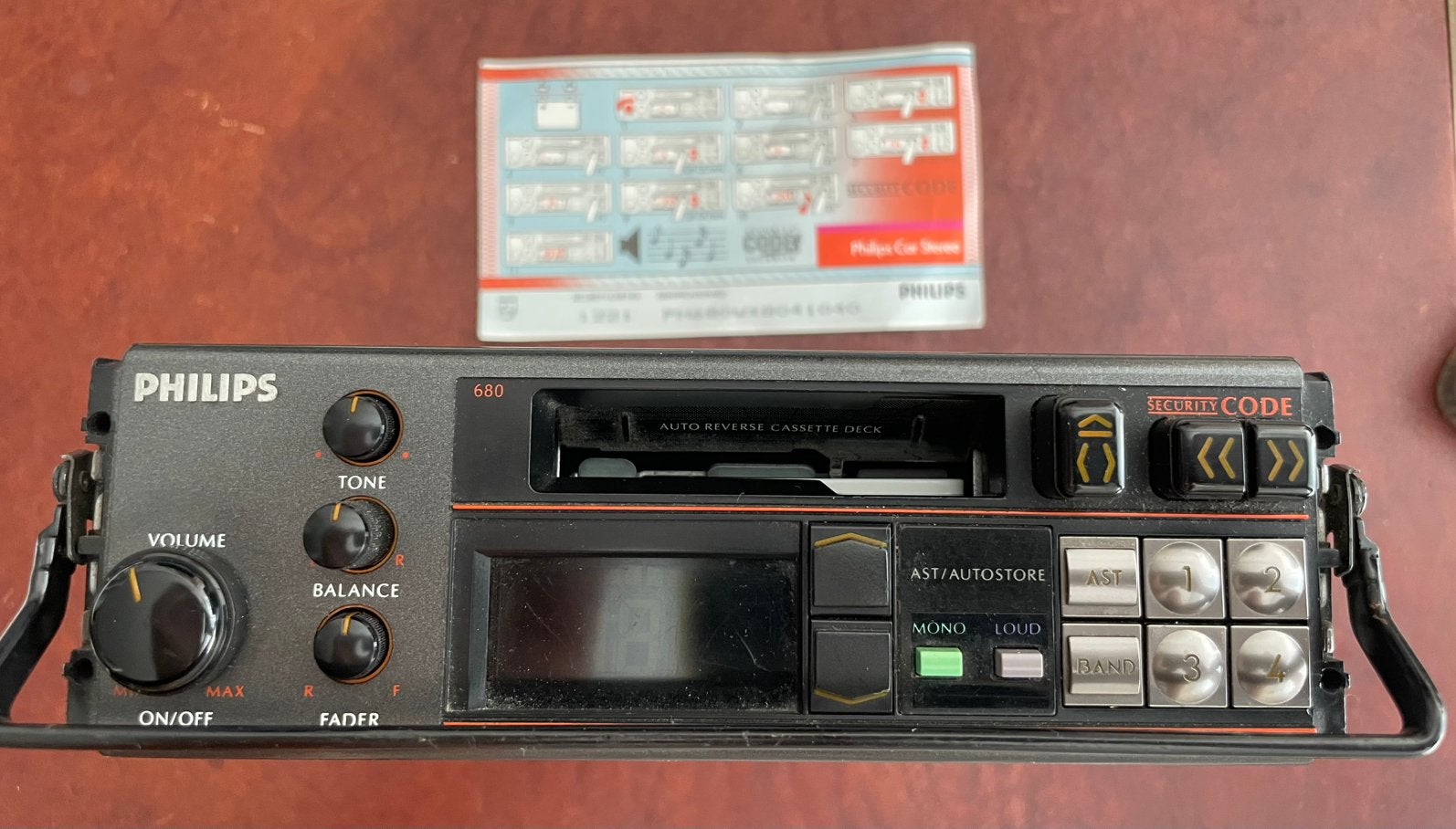 Philips auto radio / cassette youngtimer, Ophalen of Verzenden, Gebruikt