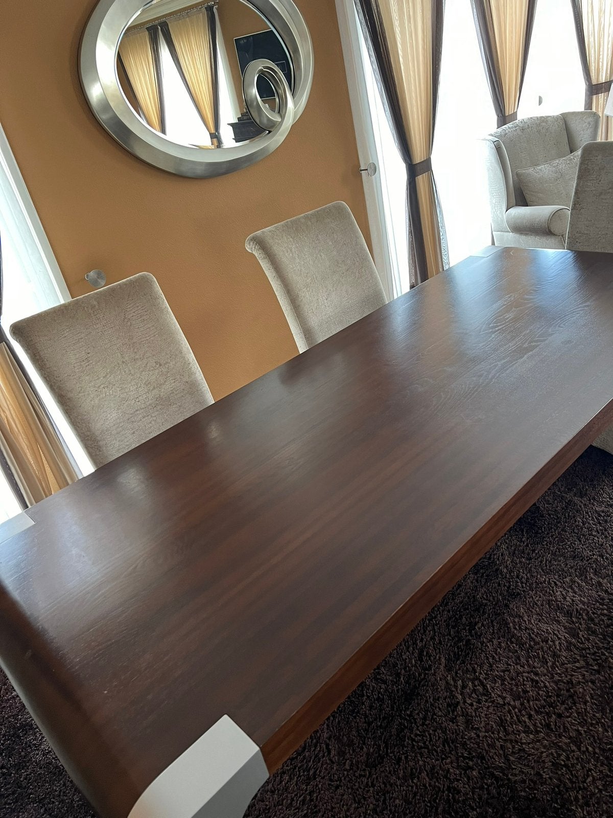 Eikenhout Eettafel & Salontafel, Ophalen, Zo goed als nieuw, 6 tot 8 stoelen