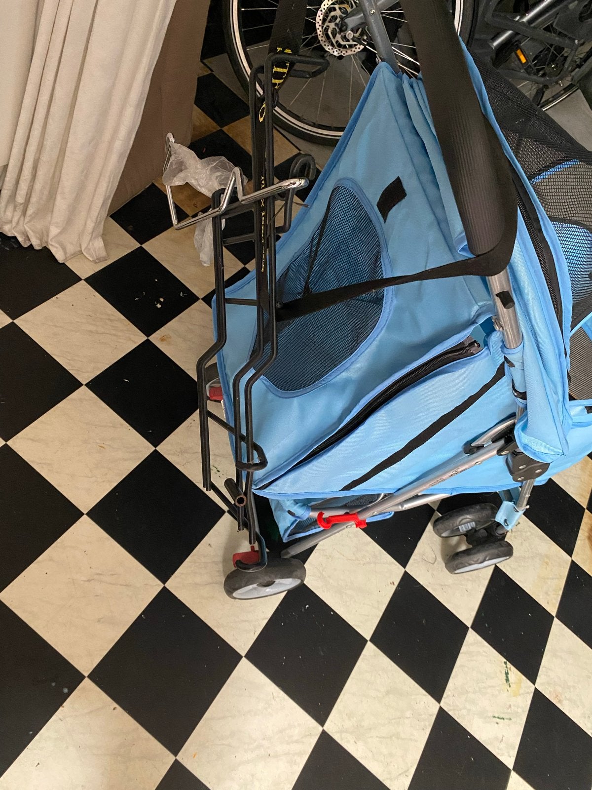 Lichtblauwe honden buggy, vida XL, Ophalen, Zo goed als nieuw