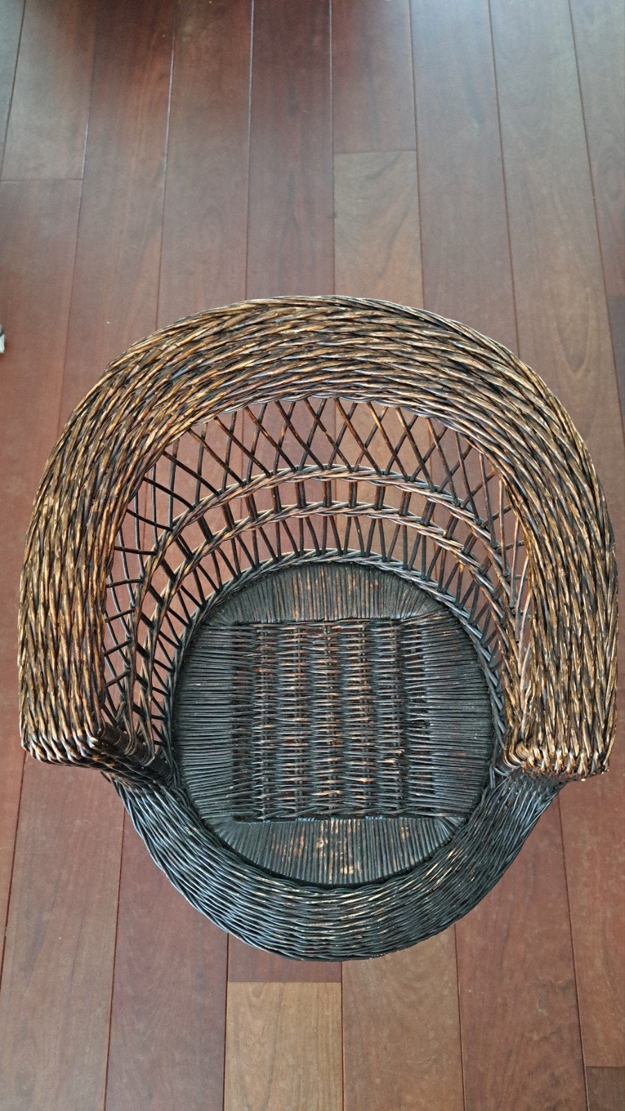 Vintage jaren 70 rotan stoel, Ophalen of Verzenden, Gebruikt, Bruin, Eén