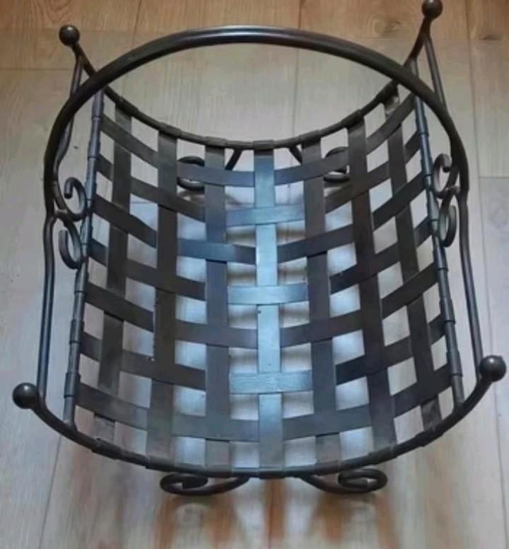 Metalen Tijdschriftenrek / Haardhoutmand, Ophalen of Verzenden, Zo goed als nieuw