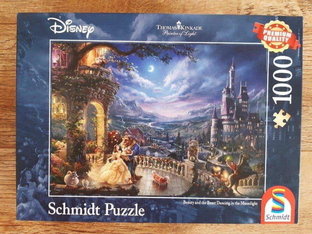 Schmidt puzzel Beauty and the beast thomas Kinkade, Ophalen, 500 t/m 1500 stukjes, Zo goed als nieuw, Legpuzzel