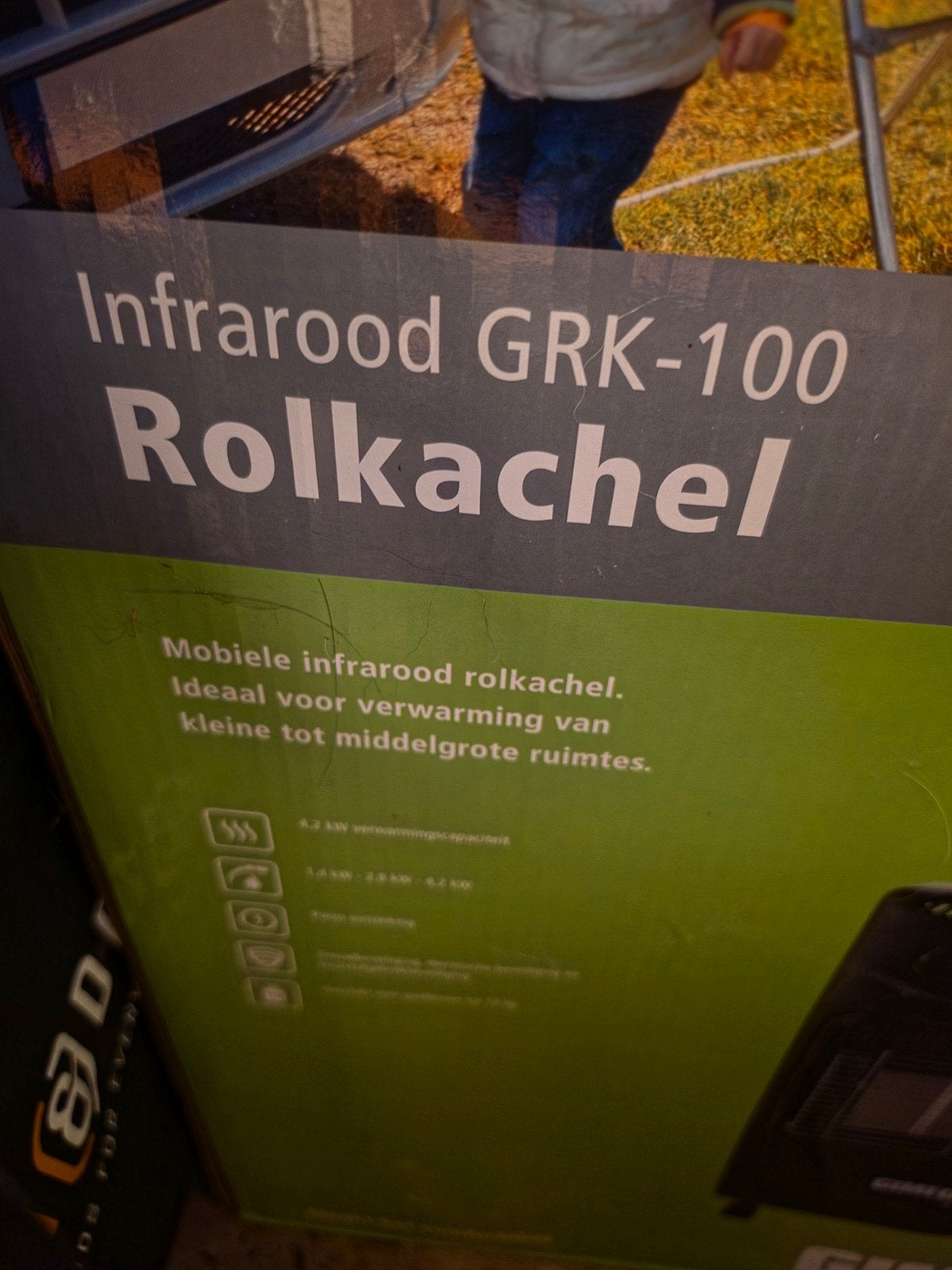 Nieuwe Gimex Infrarood Rolkachel GRK-100 Zwart, Ophalen, Gas, Nieuw, Vrijstaand
