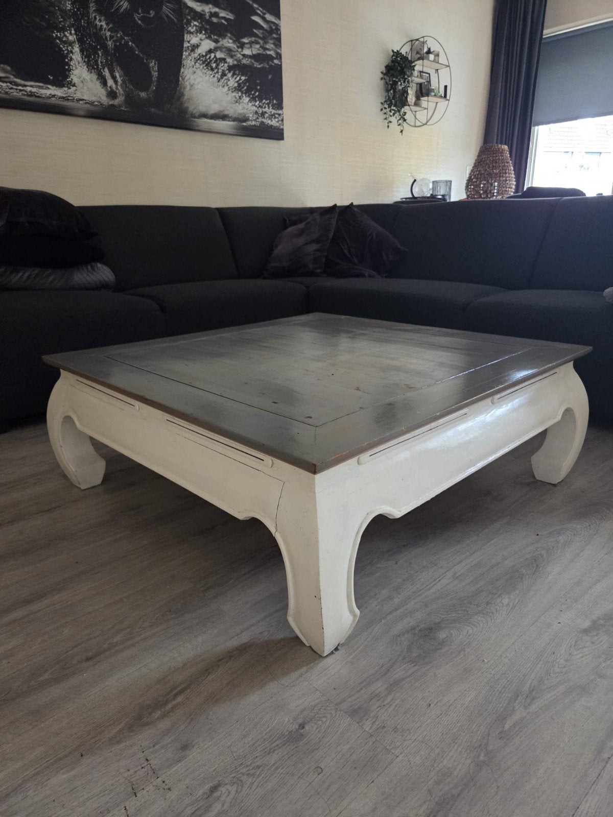 opium tafel, Ophalen, Gebruikt, 50 tot 100 cm, Teakhout