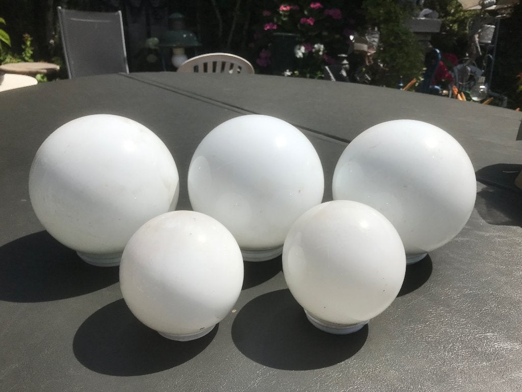 5 glazen bollen, Ophalen of Verzenden, Zo goed als nieuw, Overige typen
