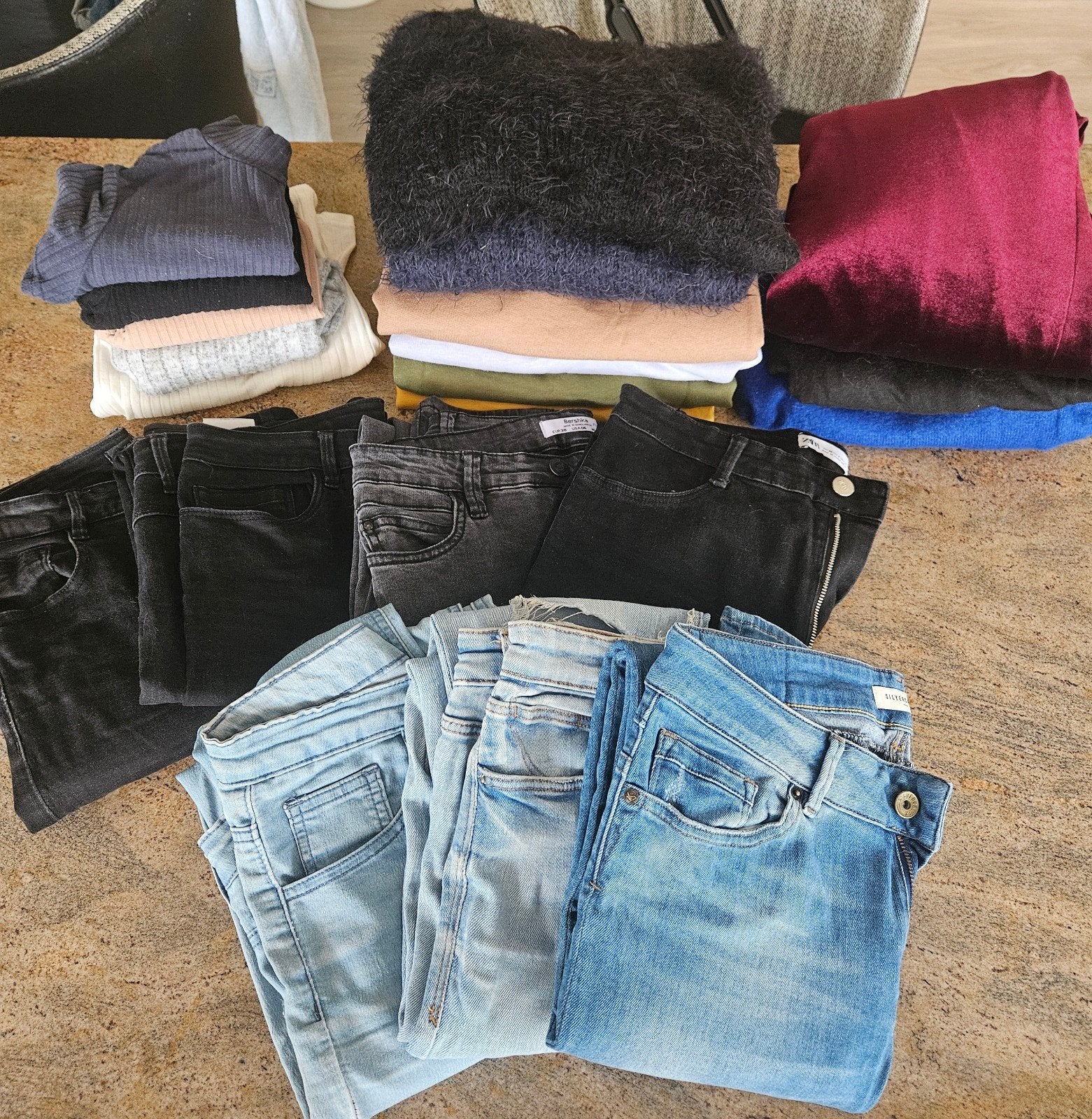Kleding pakket/collectie, maat S/M, spijkerbroeken, winter, Ophalen, Gedragen, Maat 36 (S)