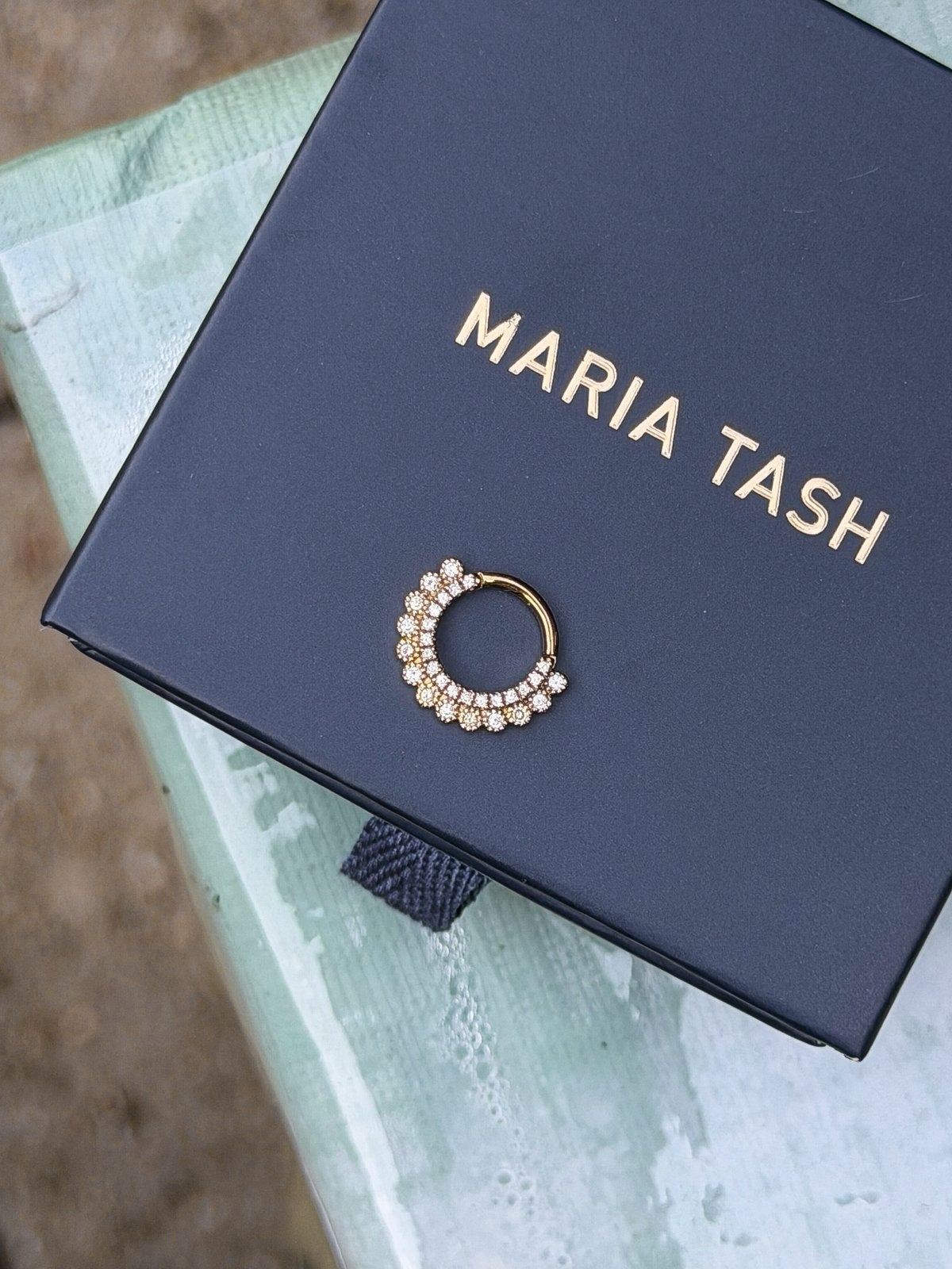 Maria Tash piercing, Sieraden, Tassen en Uiterlijk, Piercings, Verzenden, Zo goed als nieuw, Goud, Oor- of Traguspiercing
