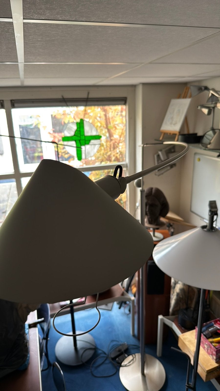 3/ Artemide Nestore balanslampen. Bureau. Fauteuil., Ophalen, Bureaulamp, Zo goed als nieuw, Grijs