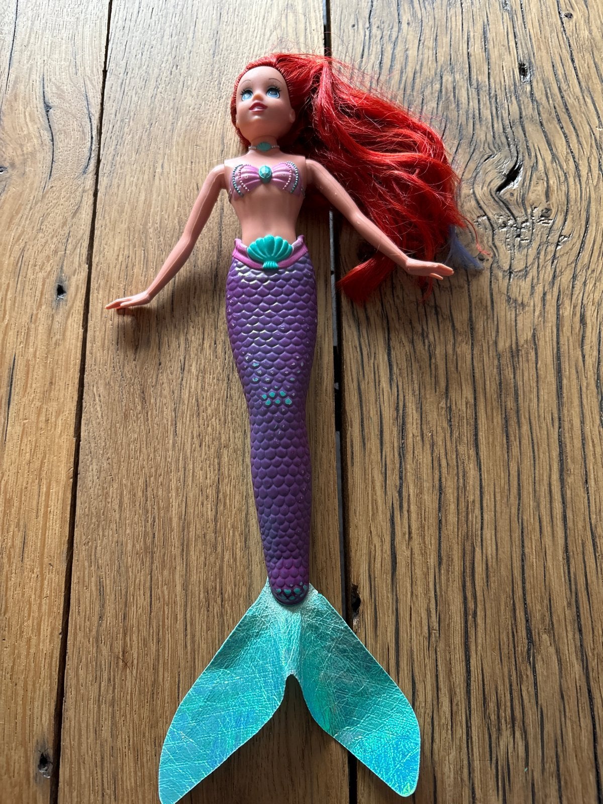 Zeemeermin Barbiepop met rood haar, Ophalen of Verzenden, Gebruikt, Barbie
