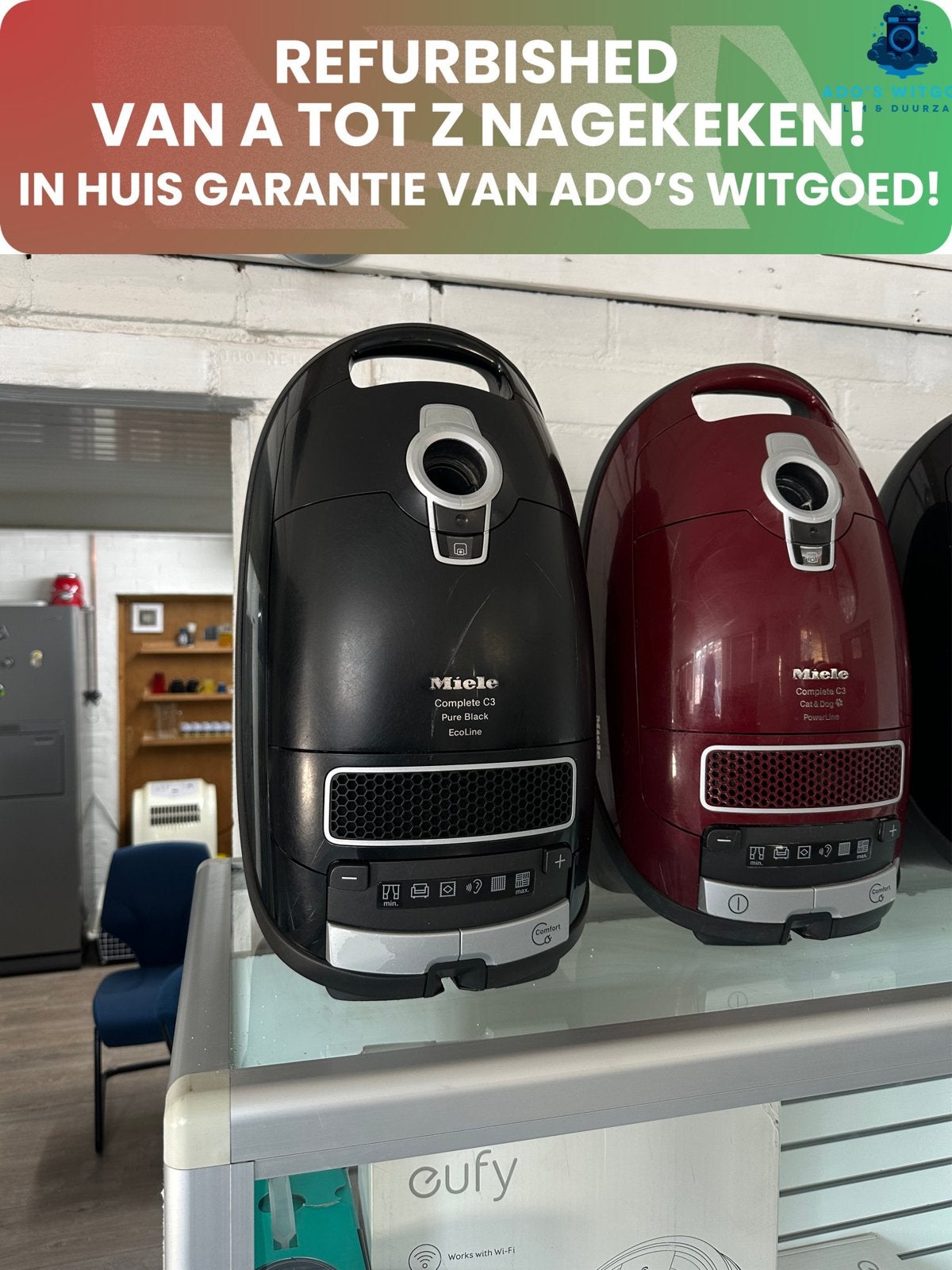 MIELE Complete C3 Pure Black EcoLine Sledestofzuiger, Stofzak, MIELE, Info@adoswitgoed.nl, Kamerlingh Onnestraat 8, Wijchen