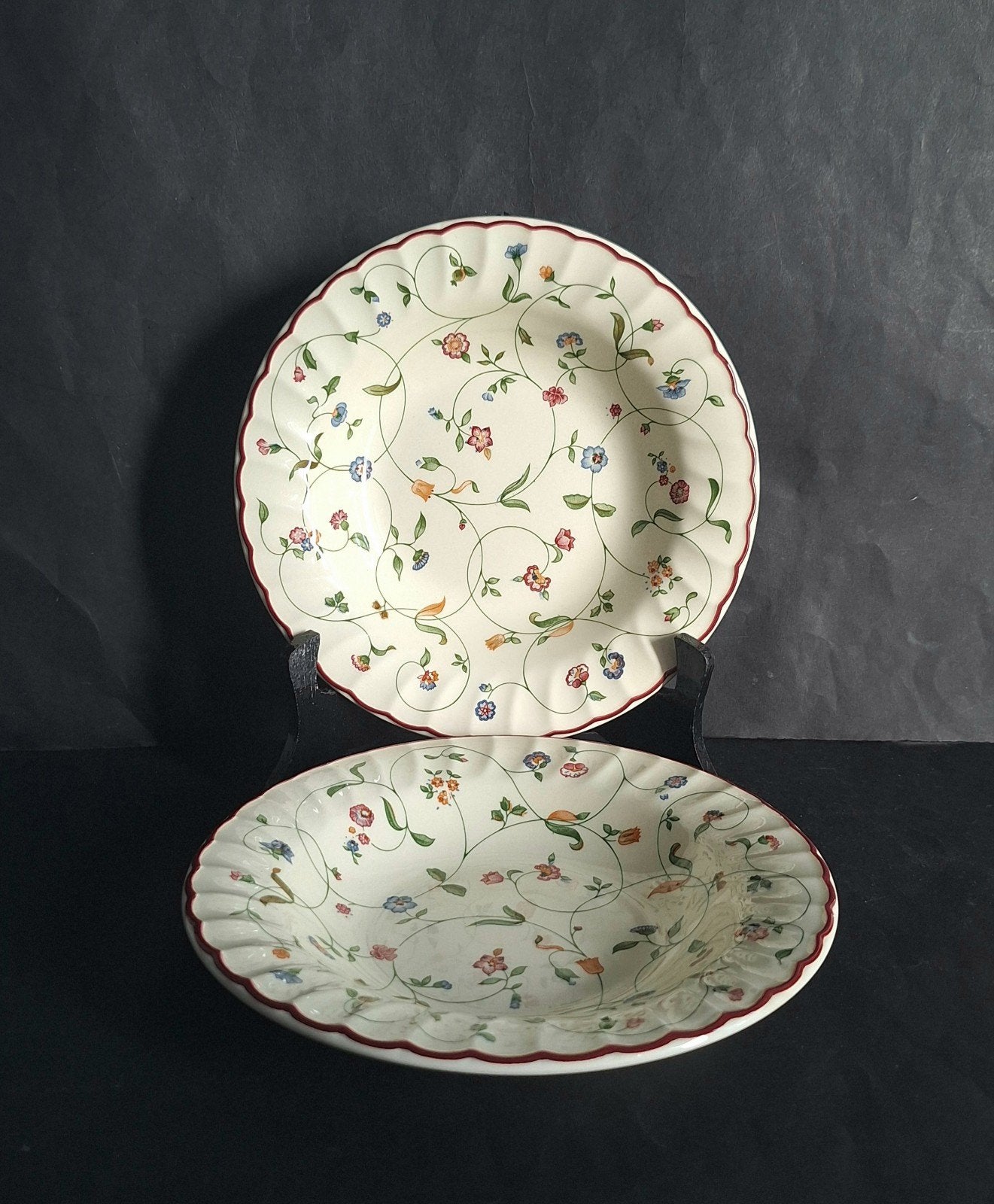 Staffordshire 2 aardewerk diepe borden. Type Oakwood 1980., Ophalen of Verzenden, Aardewerk, Overige stijlen, Bord(en)