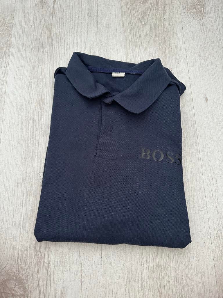 Donkerblauwe BOSS polo, Ophalen of Verzenden, Gedragen, Overige maten, Blauw