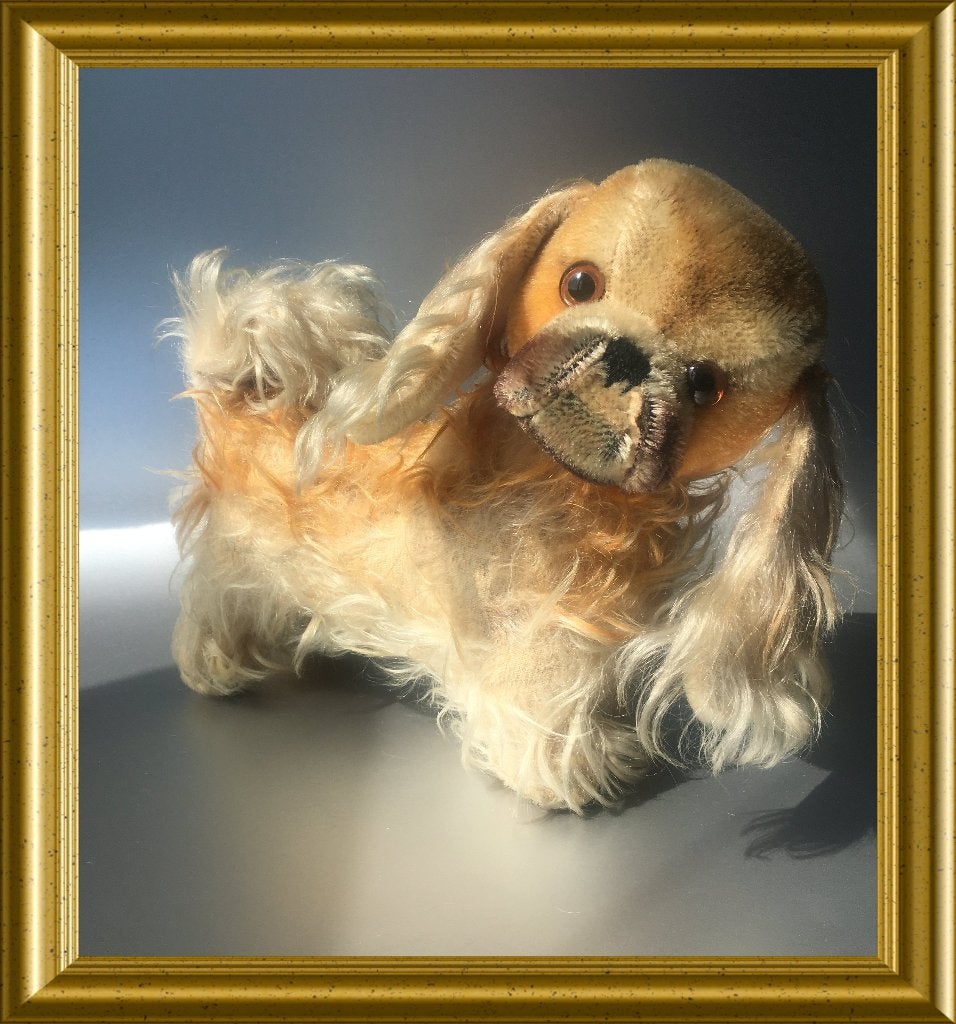 Oud speelgoed : hond, pekinees, 22 cm, Ophalen of Verzenden