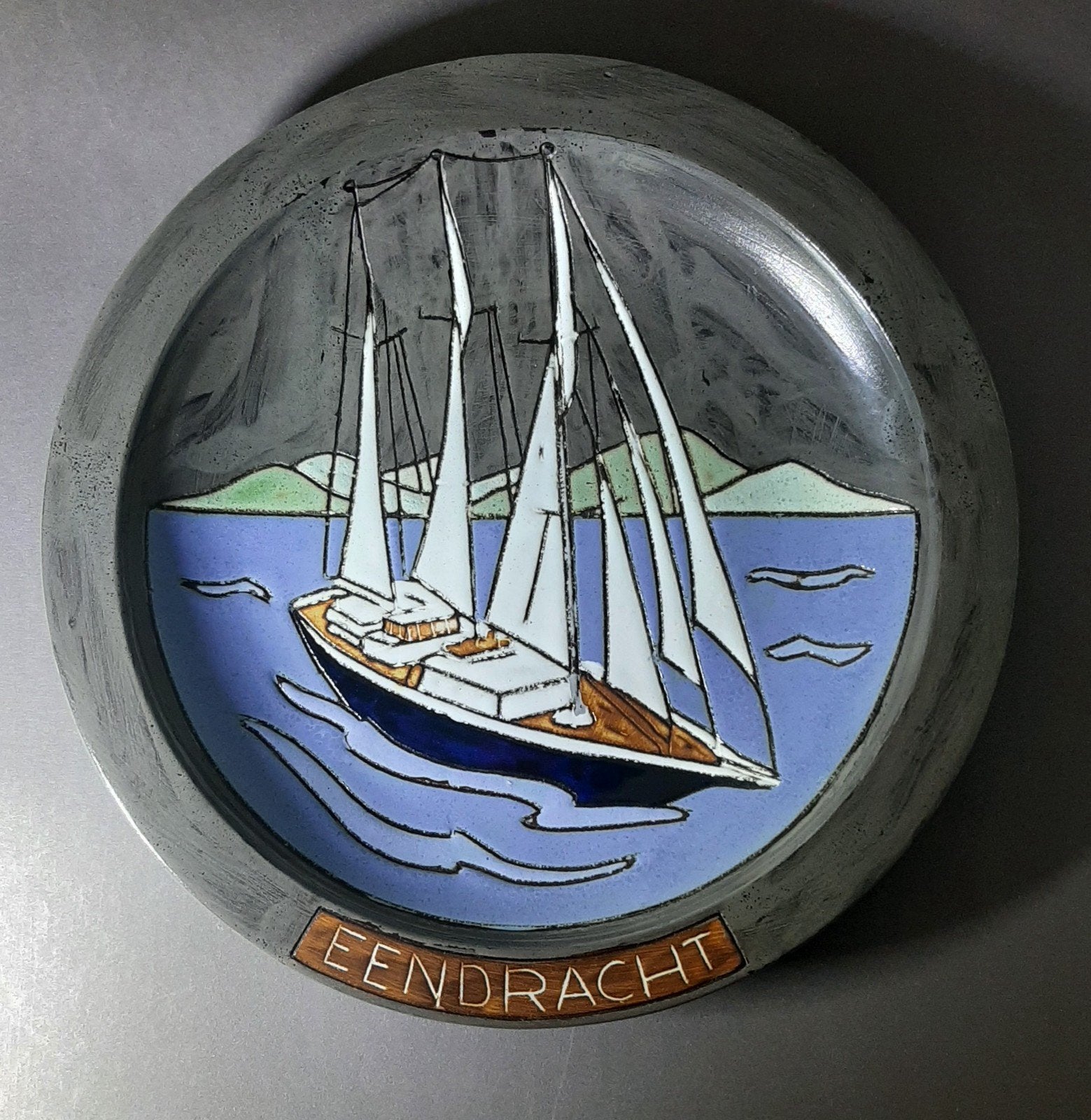 Herinneringsbord driemastschoener "Eendracht" -, Ophalen of Verzenden