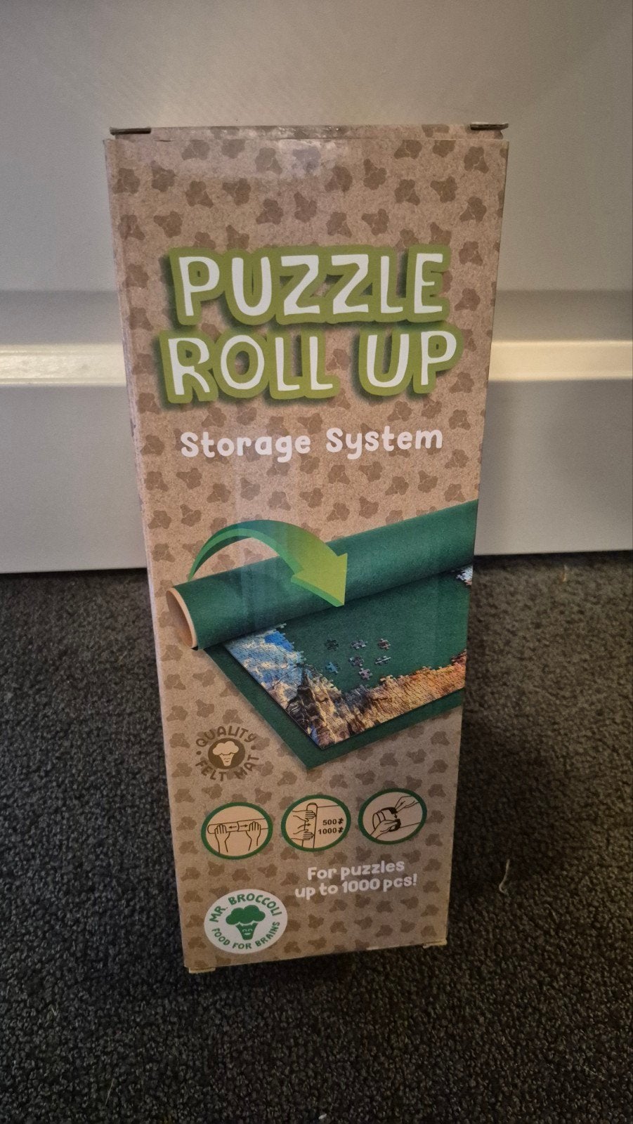 Mr. Broccoli Puzzle Roll Up - Puzzelmat tot 1000 stukjes, Hobby en Vrije tijd, Ophalen of Verzenden, 500 t/m 1500 stukjes, Zo goed als nieuw