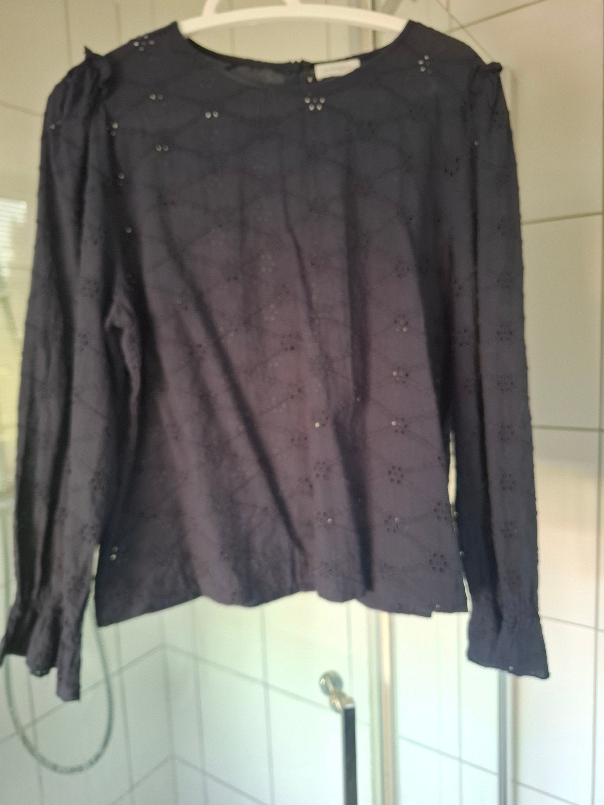 Mooi blousje met ajour van Jc Sophie, maat M, Kleding | Dames, Blouses en Tunieken, Ophalen of Verzenden, Zo goed als nieuw, Blauw