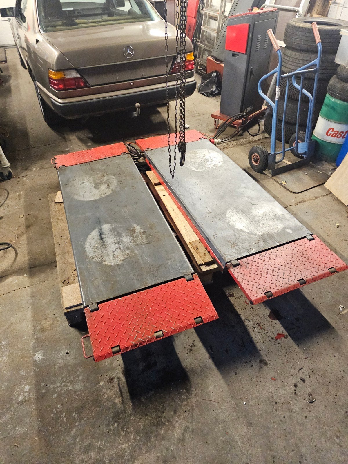 Schaarhefbrug 3500 kg vandaag ophalen €1450,- !, Ophalen