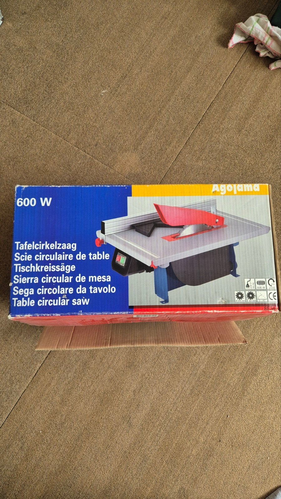 Agrojama Tafelcirkelzaag 600W - Zo goed als nieuw, Doe-het-zelf en Verbouw, Gereedschap | Zaagmachines, Ophalen, Cirkelzaag, Zo goed als nieuw
