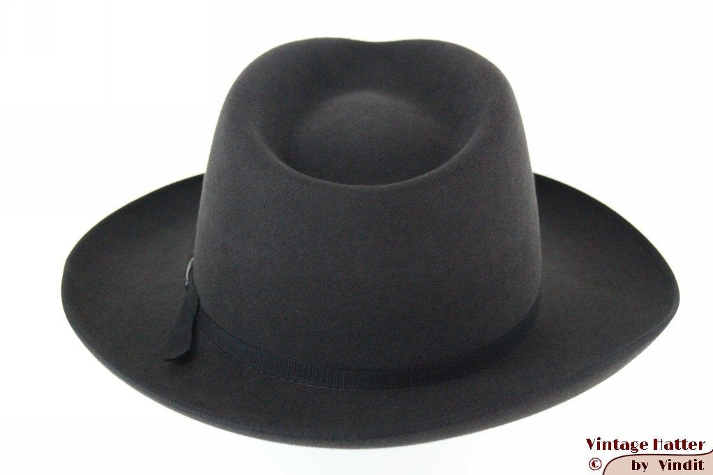 Gleufhoed Stetson donker grijs 61 =XL nieuw gratis verzenden, 60 cm (XL, 7½ inch) of meer, Stetson, Hoed, Nieuw