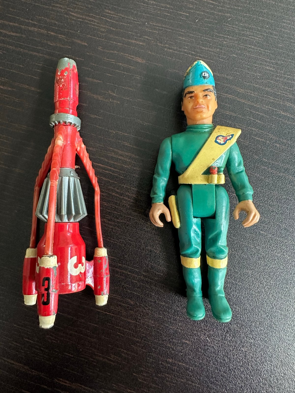 Vintage Matchbox Thunderbirds 3 en Virgil Tracy figuur, Kinderen en Baby's, Speelgoed | Actiefiguren, Ophalen of Verzenden, Gebruikt