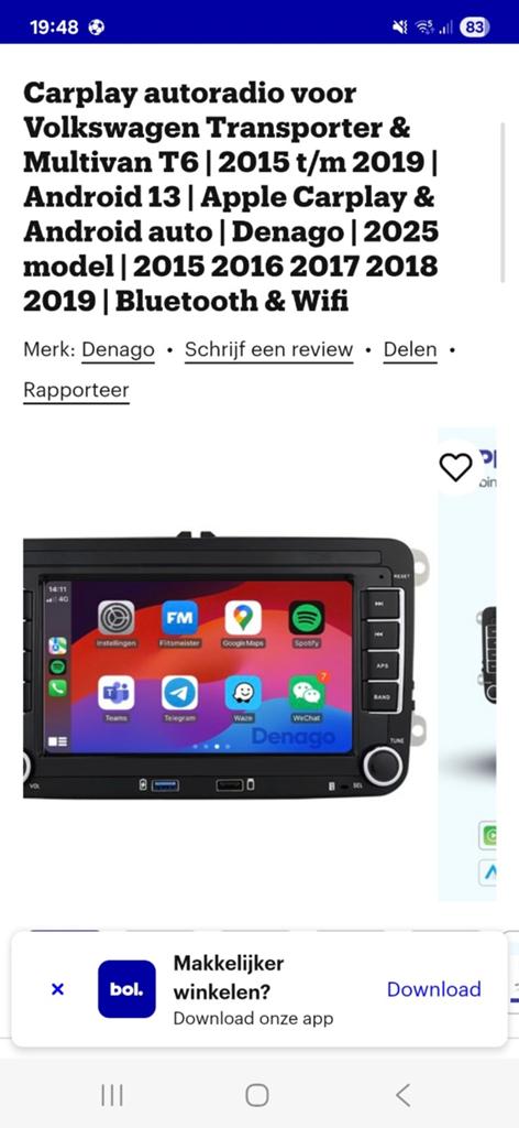 TE KOOP AUTO RADIO, Ophalen of Verzenden