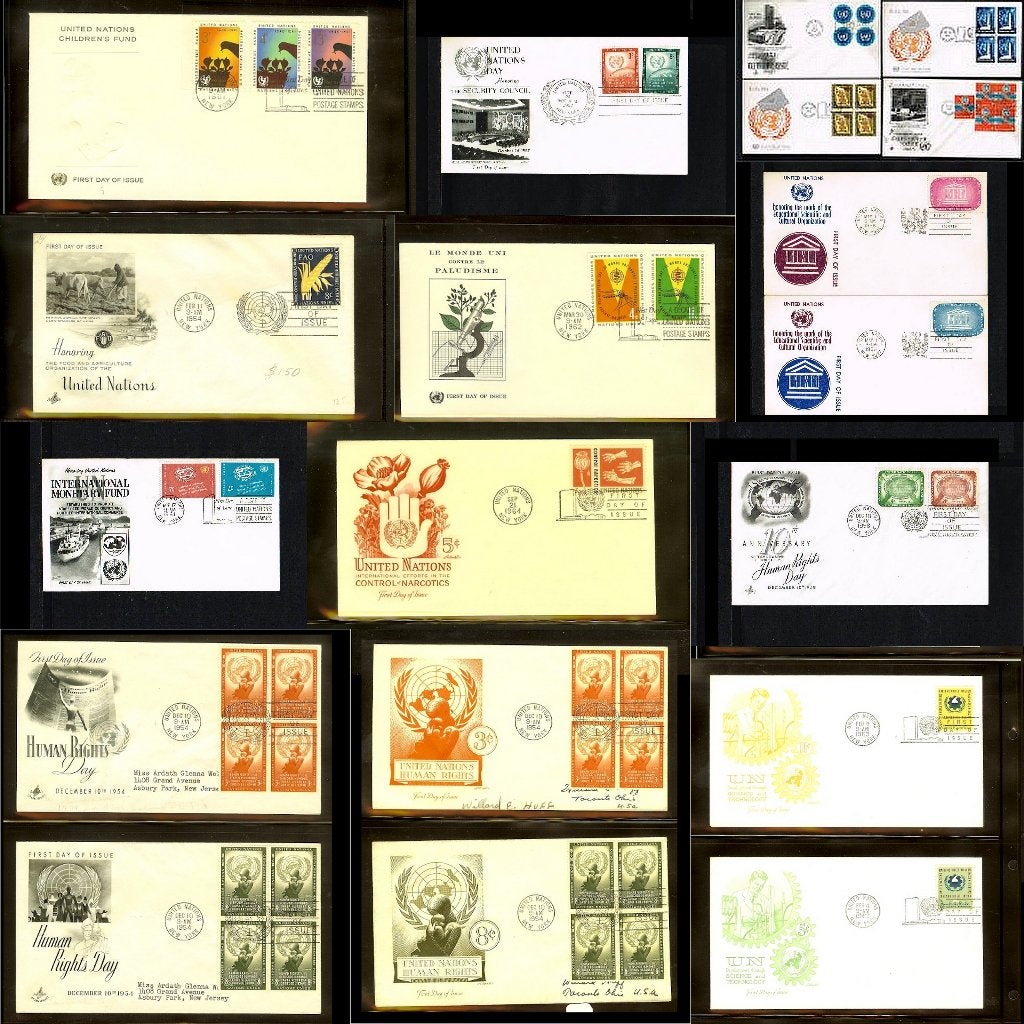 Uitzoeken FDC's VN/UNO New York, Ophalen of Verzenden, Rest van de wereld
