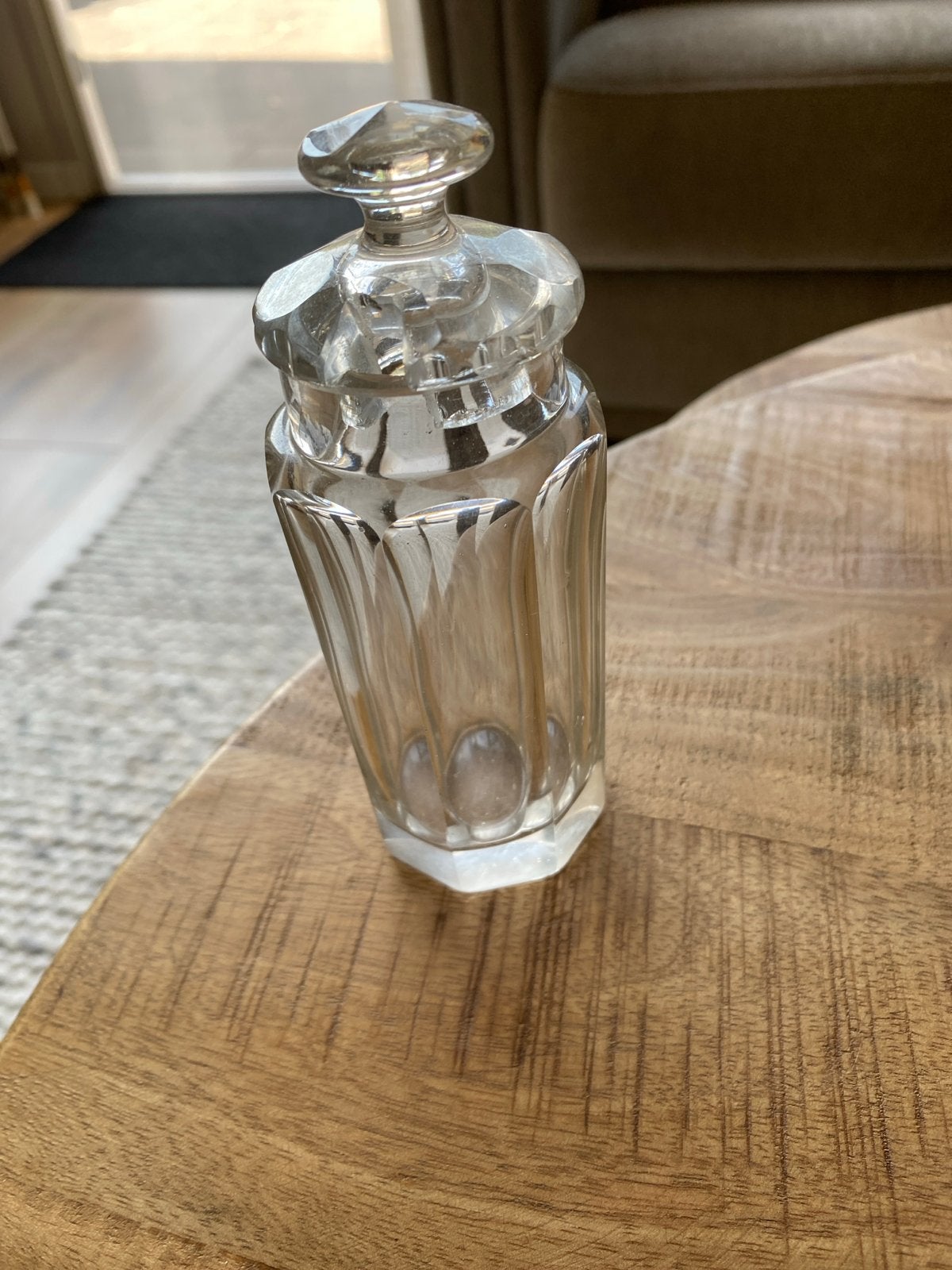 Vintage kristallen fles met dop - Decoratief, Ophalen