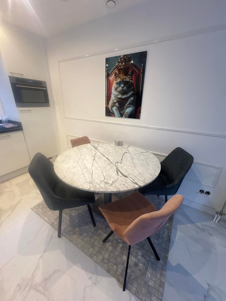 eettafel 4 personen, Ophalen, Gebruikt, Rond, 100 tot 150 cm