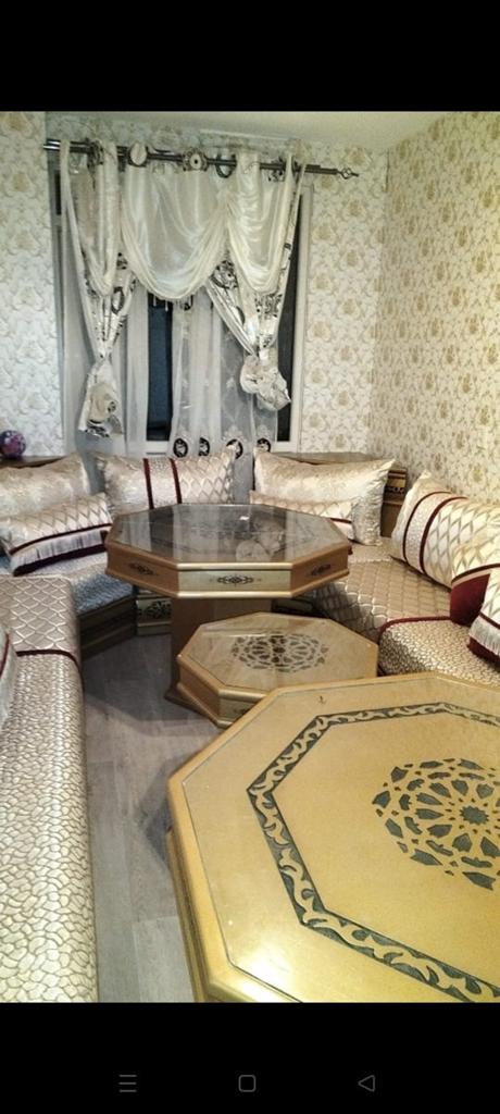 Marokkaanse Salon Set - Zo Goed als Nieuw, Marokkaans, Oosters, Traditioneel, Hoekbank, 300 cm of meer, 75 tot 100 cm